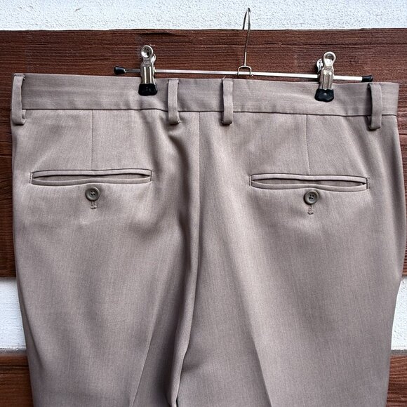 KENNETH COLE REACTION Trouser Suit Dress Pants Men's 33 X 30 Tan Dry Cleaned - Picture 7 of 9